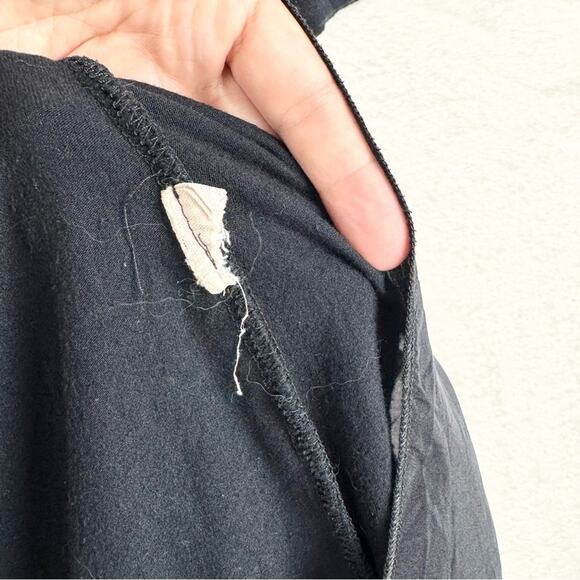 Soft Surroundings Eden Hi-Lo Tiered Short Sleeve Tunic Top Black Size M Minimal - Picture 10 of 12